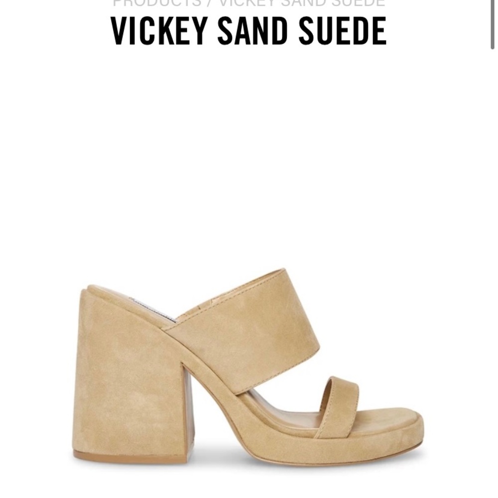 Steve Madden Vickey Sand Suede Heels
